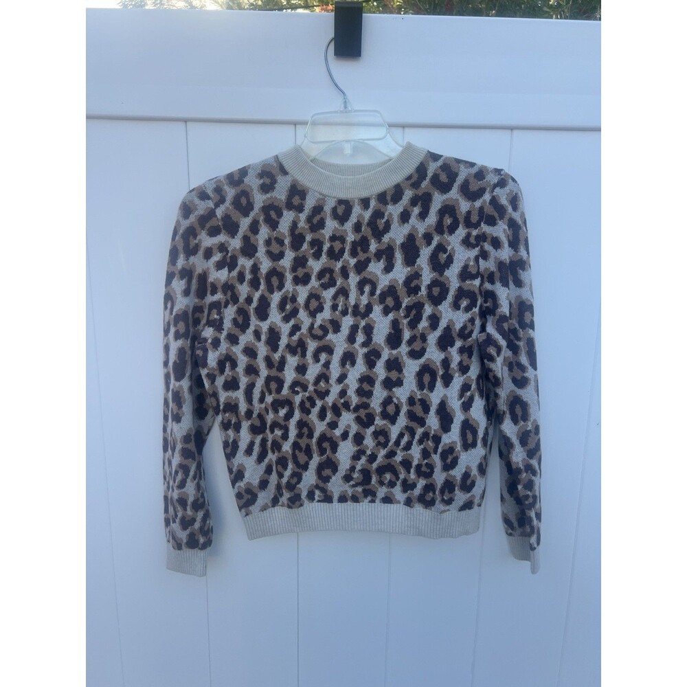 A New Day Women’s Size XS Sweater Animal Print Cotton Rayon